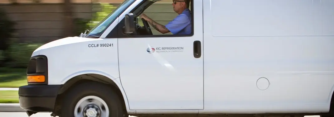 KIC Refrigeration service vehicle serving Childress area