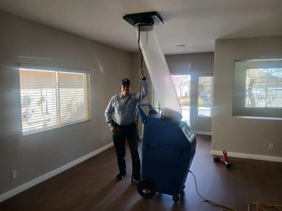 Professional Dryer Vent Cleaning work inside a Childress home